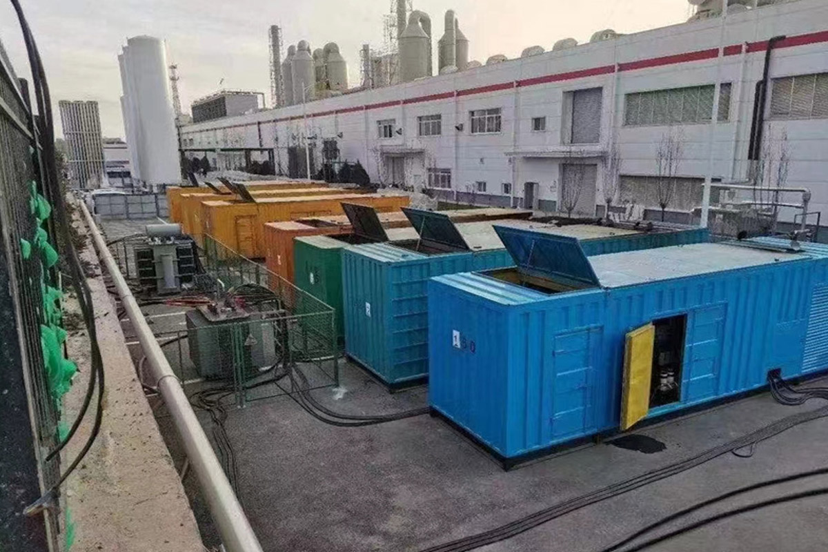 阿克塞发电机租赁施工现场